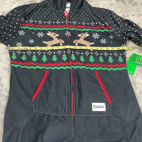 NWT Tipsy Elves Fair Isle Rudolph Jumpsuit Cozy Onesie Deer Christmas Sz M - Picture 11 of 13